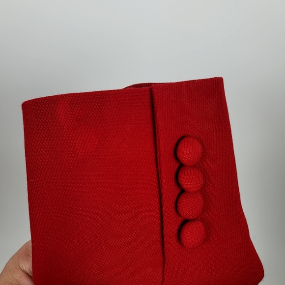 Vintage Lauren Ralph Lauren Red Wool Cropped Equestrian Blazer size 6 - Picture 9 of 9